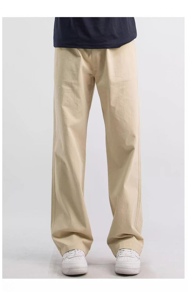 2024 New Spring Men's Casual Khaki Loose Straight Versatile Trendy Pants_voghion.com