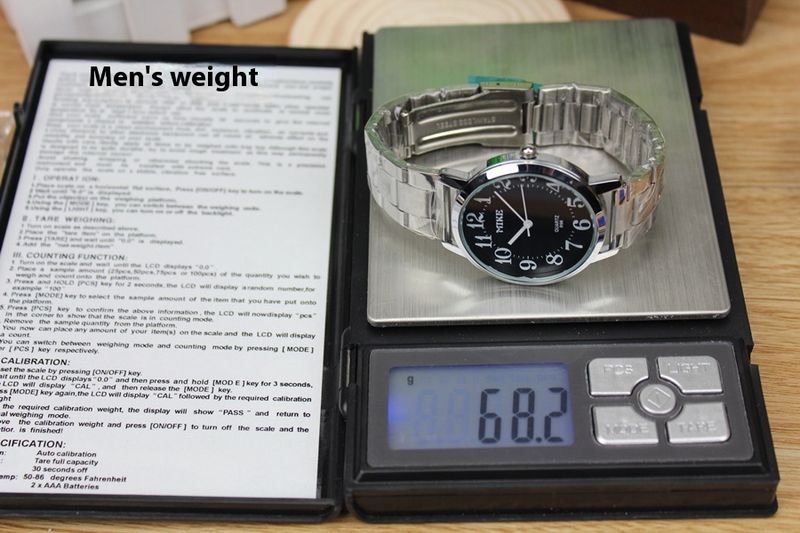MiKe8198 Steel Belt Digital Waterproof Couple Elderly Men's and Women's Quartz Watch_voghion.com