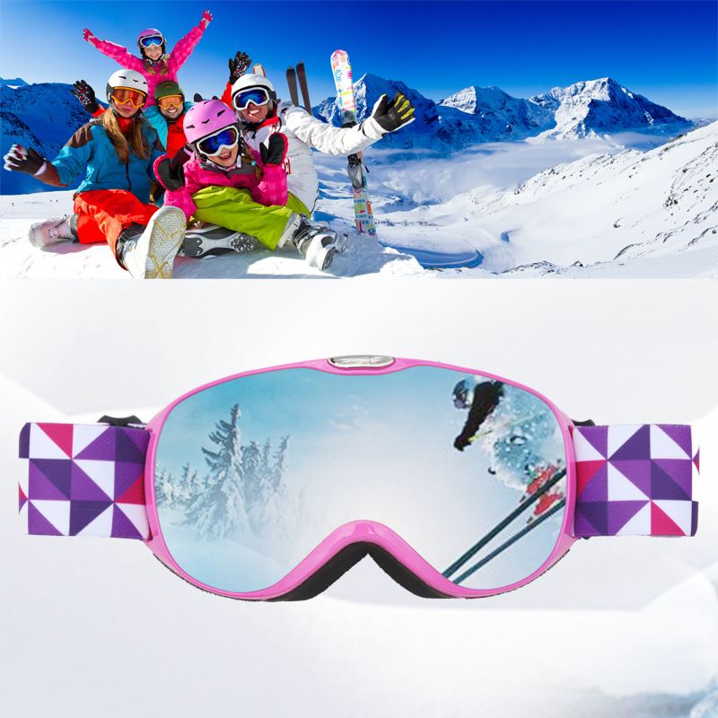 Children's double-layer anti fog ski mountaineering goggles, winter skiing goggles for men and women_voghion.com
