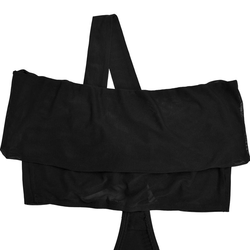 Abito a sirena aderente in rete trasparente – Abito sexy senza spalline con fasciatura e strass in vita (nero/blu/marrone/talpa, S-XXL)_voghion.com