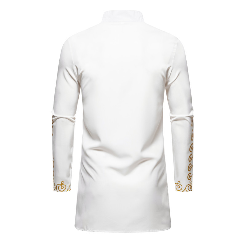 2024 nowych mężczyzna w stylu etnicznym muzułmańska szata walcowane na gorąco spodnie z długimi rękawami zestaw na co dzień_voghion.com