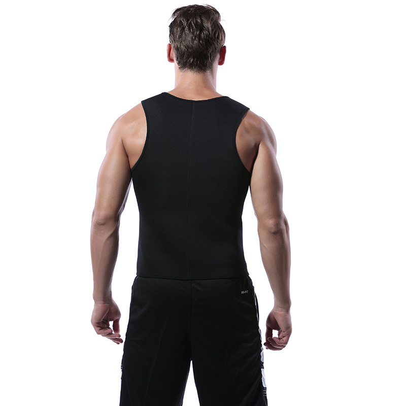 Herrenweste Körperformungskleidung Taillen-Fitness-Schweißkleidung Bauchschweißweste großes Schweißkorsett_voghion.com