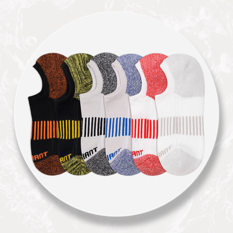 Schuhzubehör Bootssocken mit Handtuchunterseite, Silikon, für Herren, schweißabsorbierend, atmungsaktiv, flache Öffnung, unsichtbare Laufsocken_voghion.com