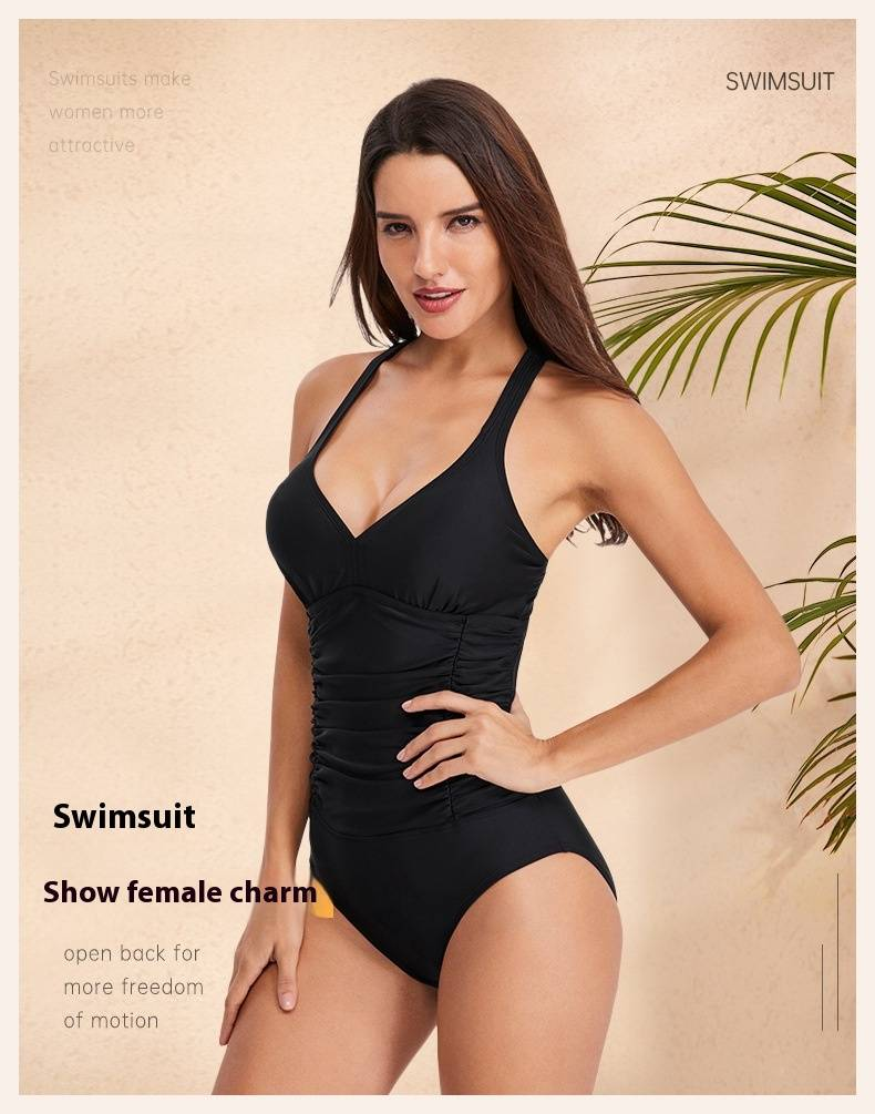 Maillot de bain une pièce sexy pour femme - Maillot de bain taille haute slim avec effet gainant, élégant monokini_voghion.com