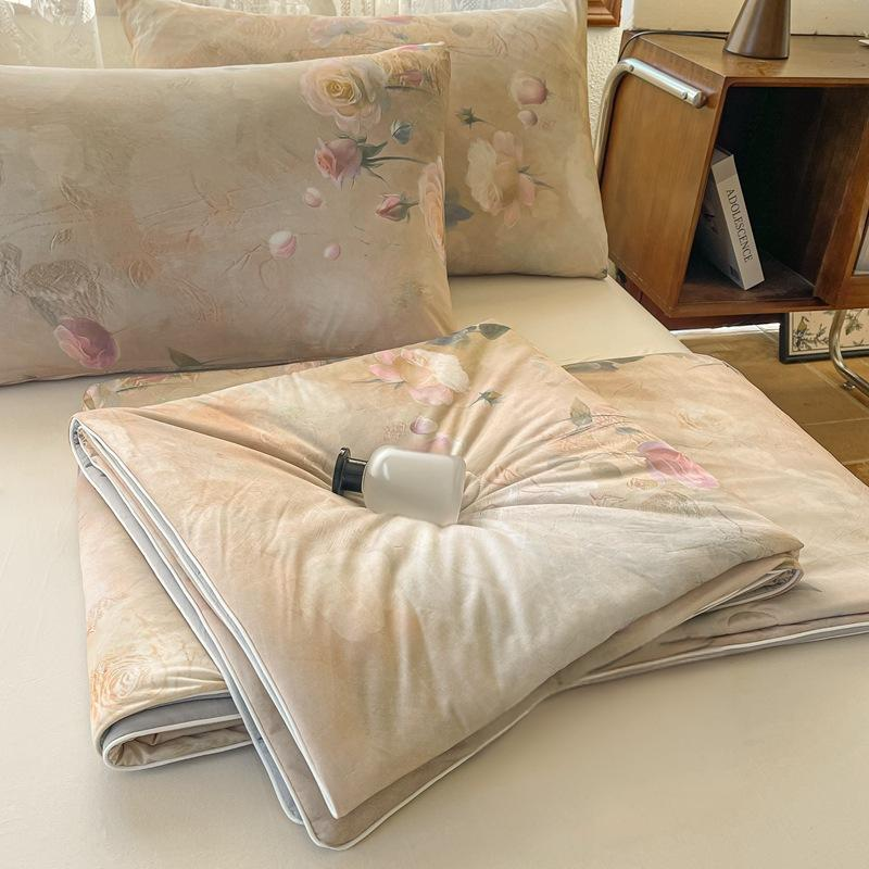 A Type Cool Silk Air Conditioning Quilt Washable Summer Ice Silk Summer Cool Quilt Thin Single Quilt Double Washable Summer Quilt_voghion.com