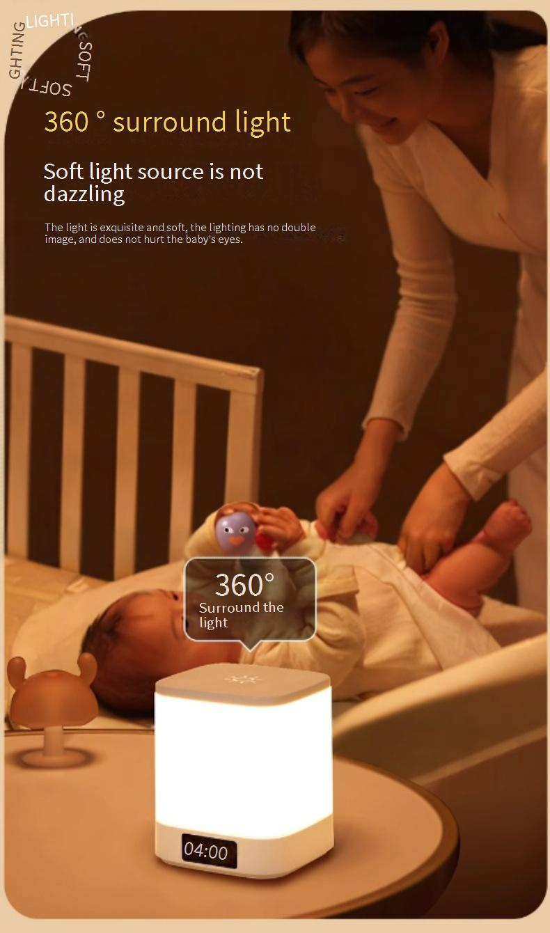 Wiederaufladbares Nachtlicht fürs Schlafzimmer – sanftes Leuchten, augenschonend, perfekt zum Füttern von Babys und Kindern (Touch-Steuerung, 3 Farben, Timerfunktion, USB-Aufladung)_voghion.com