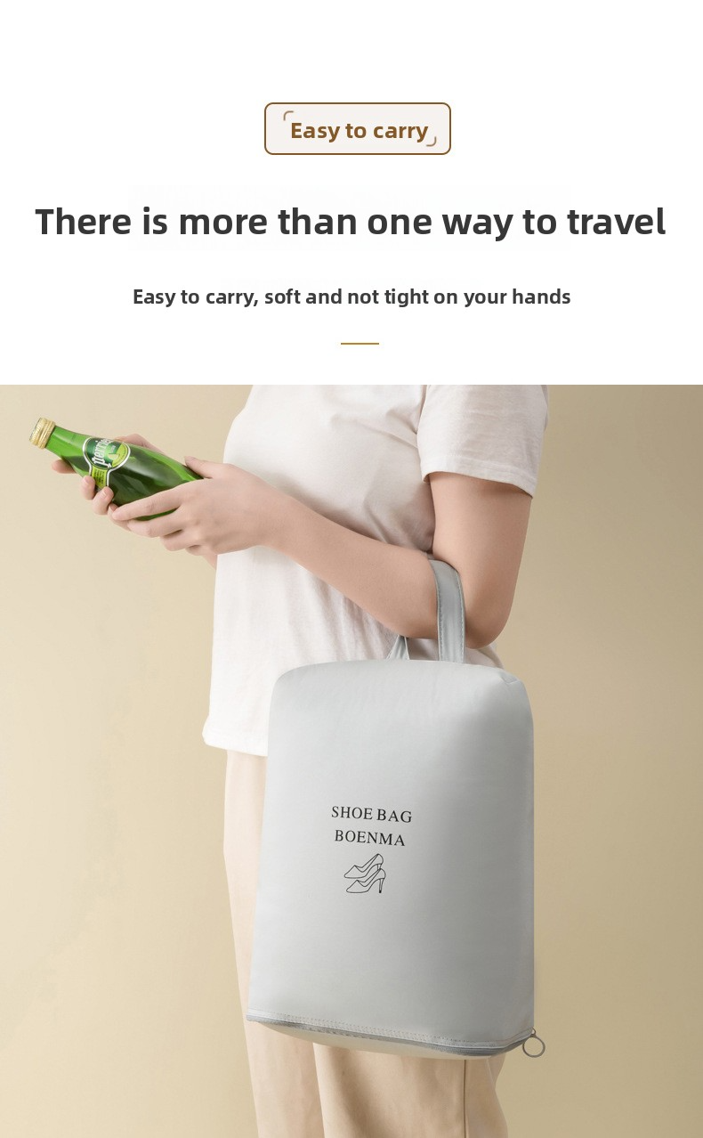 Travel Shoe Storage Bag - Large Capacity Dustproof & Water-Resistant Shoe Organizer With Handle (Anti-Mildew Portable For Suitcase Foldable Design)_voghion.com
