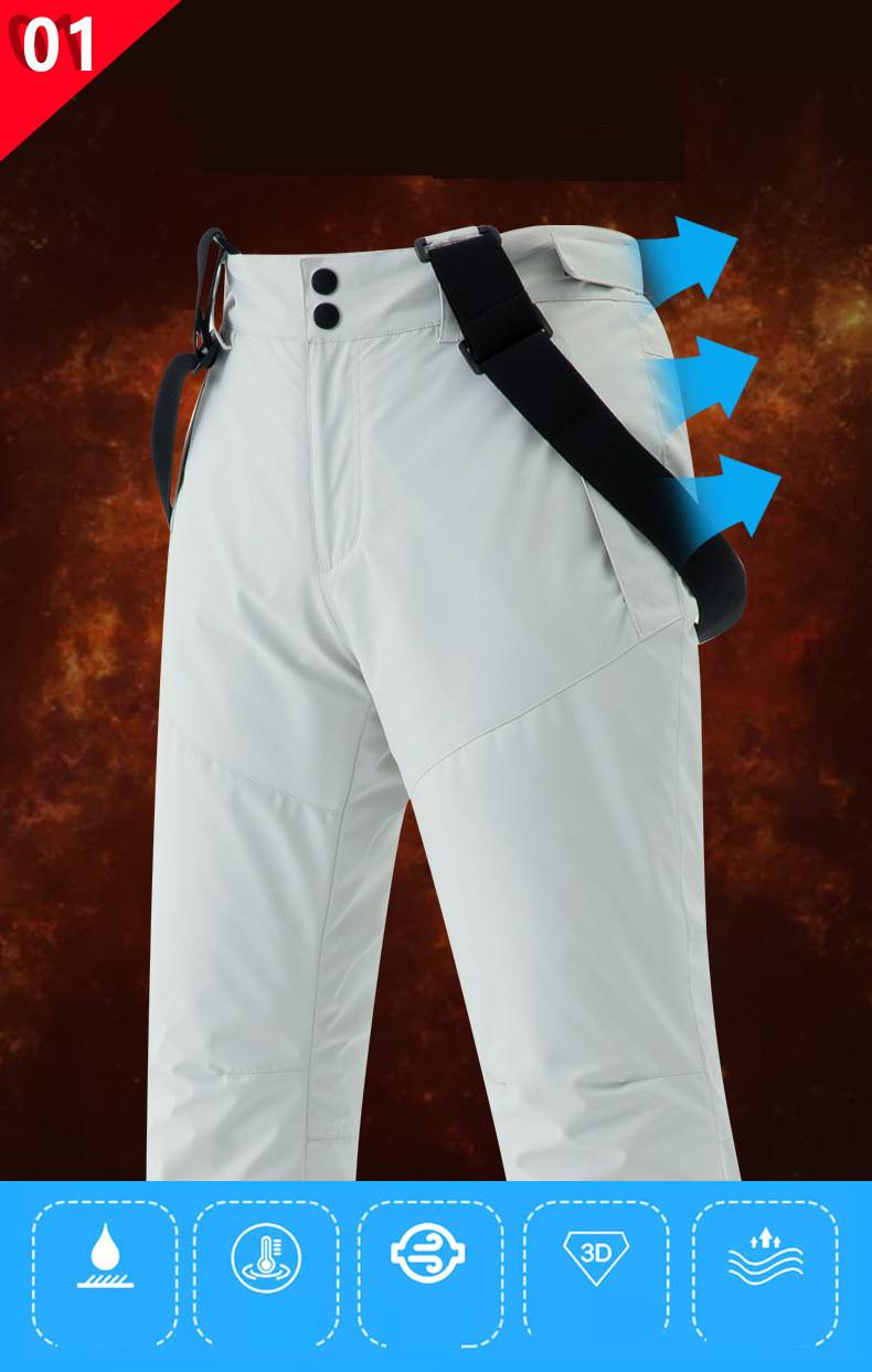 Men's Clothing Bib Ski Pants Men's Winter Ski Suit Outdoor Single Board Double Board Warm Thick Windproof Waterproof Pants Women_voghion.com