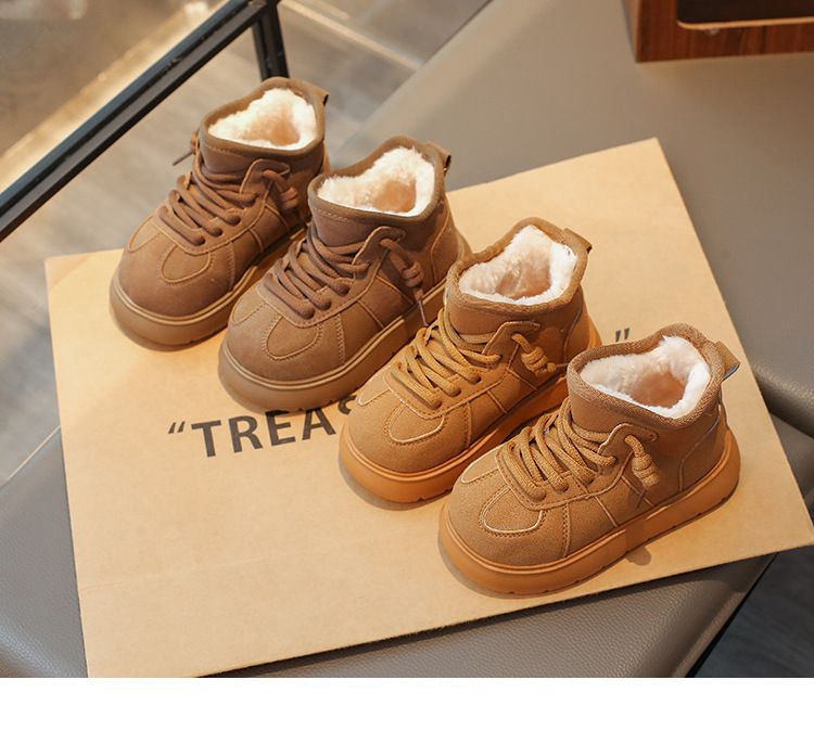 Big Head Snow Boots, Cotton Shoes, Women's 2025 New Winter Style, Lined And Thickened, Wearable, Thick Soled, Anti-slip, Warm, Short Boots_voghion.com