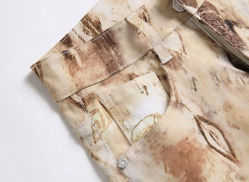 Kinderkleidung: Mehrfarbig bedruckte, elastische, gerade geschnittene Freizeithose für mittelgroße und große Kinder_voghion.com