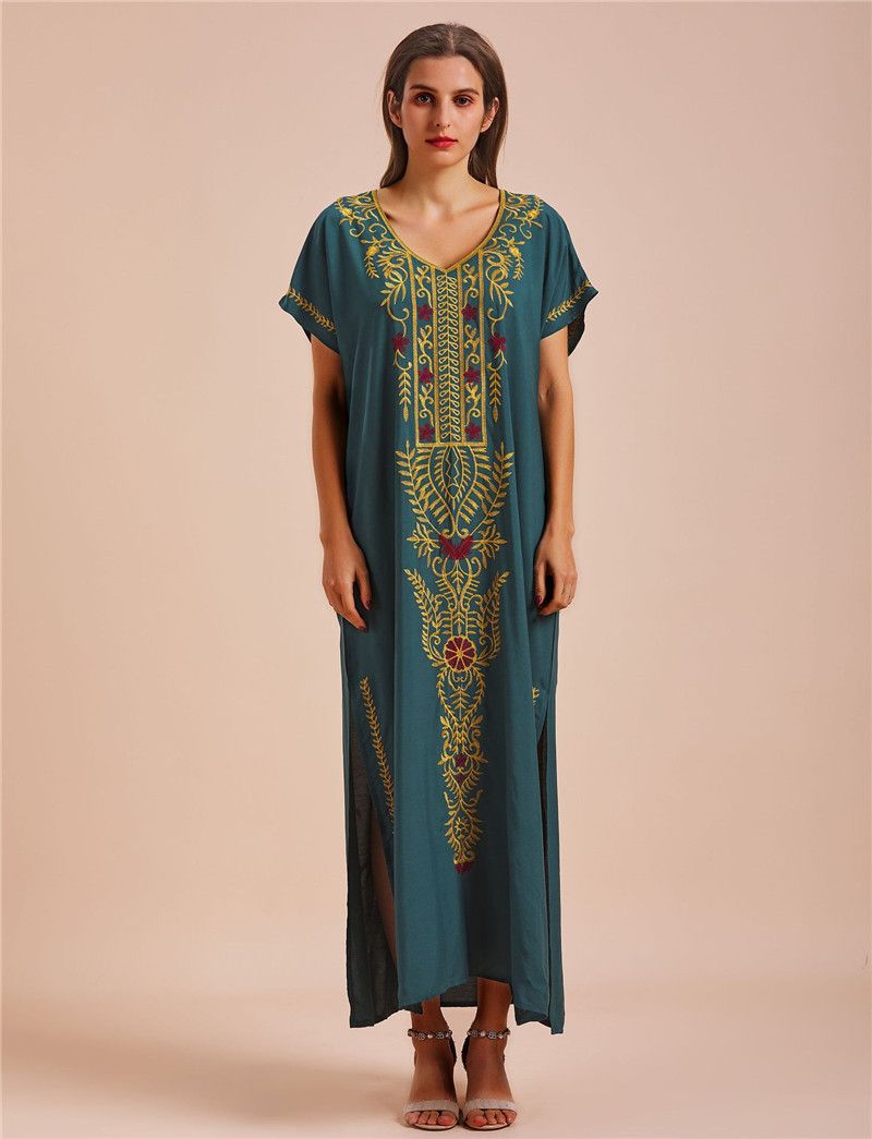 popolare copricostume da spiaggia ricamato in rayon da donna, stile abito ricamato, camicia di protezione solare per bikini al mare, 20 colori_voghion.com