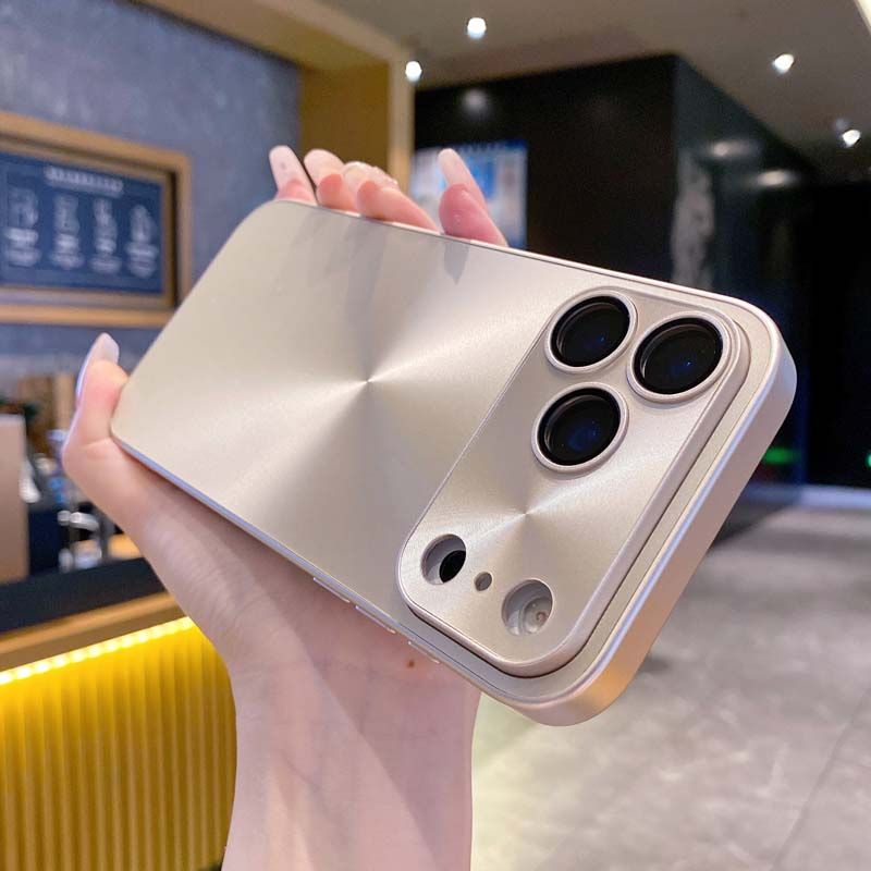 Laser Aurora CD Pattern Matte Case For IPhone 17 Air 16 15 14 13 12 11 Pro Max Lens Film Protection Shockproof Armor Hard Cover_voghion.com