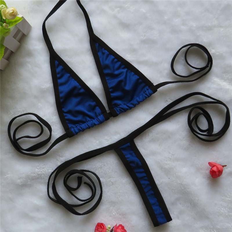 micro bikini Sexig Sling triangel Edge Mini Thong girl Beach Suthing spa badkläder dam baddräkt biquini bikini monokini_voghion.com