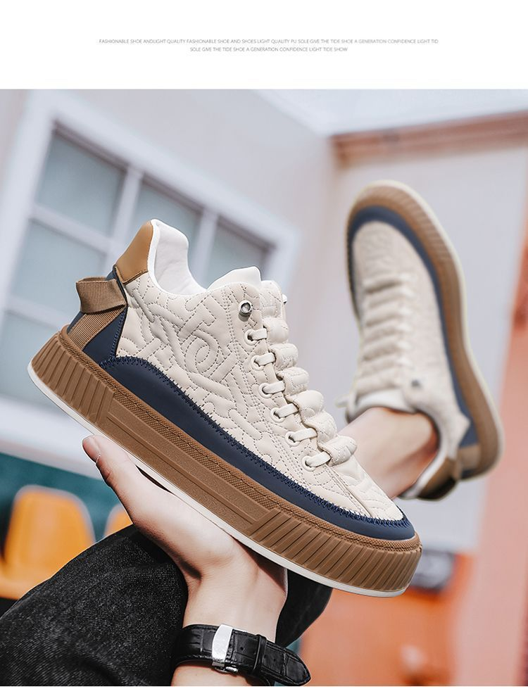 P7 Gränsöverskridande Sneakers med tjocka sulor Herr 2023 Vår Ny Hot Style Koreansk version Trendiga Studenter Matchande lätta sportskor_voghion.com