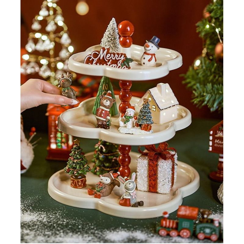 High-Value Brewing Fruit For Living Room Tea Room, Multi-Layer New Year Snack And Cake Display Plate_voghion.com