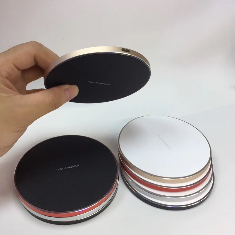 Drahtloses Ladegerät aus Metall, kreativ, rund, geeignet für Apple- und Android-Telefone mit kabelloser Ladefunktion_voghion.com