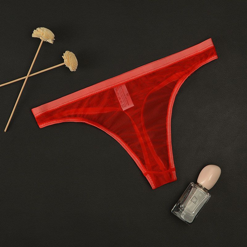 Junye Men's Ultra Thin Mesh Transparent Pouch Free Thong Soft Breathable Sexy Unisex Underwear_voghion.com