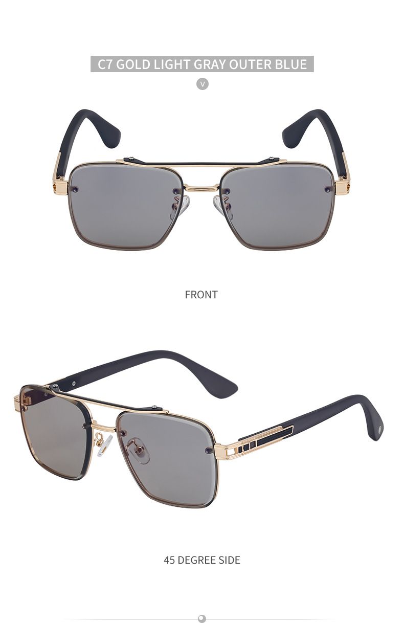 2025 Summer New European And American Cut Edge Frameless Sunglasses For Men, High-end Sunglasses For Men, Trendy Sunglasses For Men, Sunglasses_voghion.com