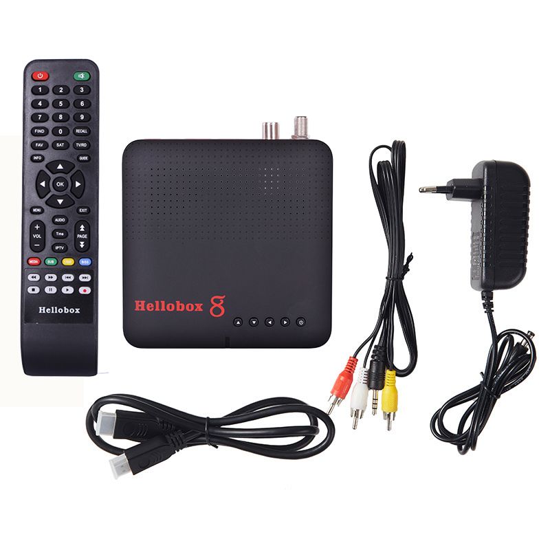Ny versjon Hellobox 8-mottaker satellitt DVB-T2 DVB S2 Combo TV-boks Tuner TV-spill på telefon Satellitt-TV-mottaker støtter CCCAM_voghion.com