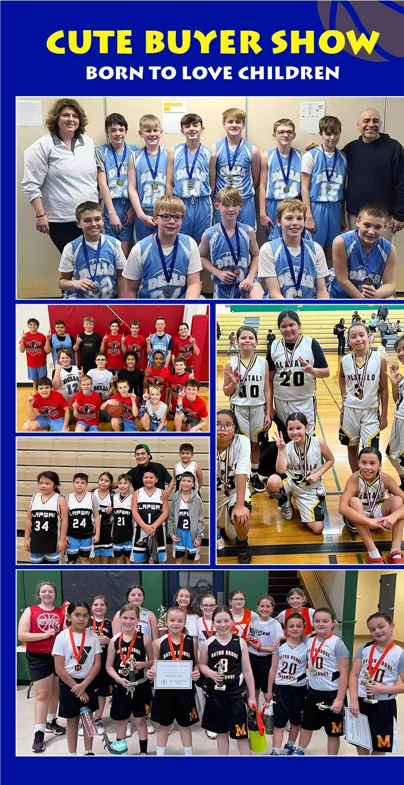 Mundury dziecięce Niestandardowe 100% siatka poliestrowa Oddychająca koszulka chłopięca Szybkoschnące koszulki do koszykówki 2302_voghion.com