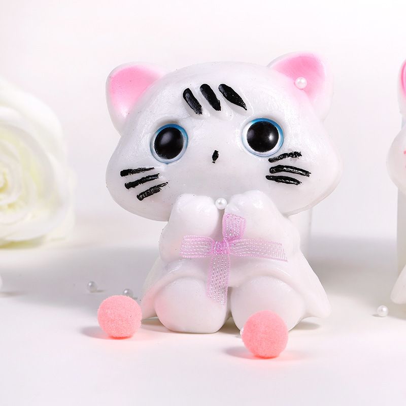 Giocattolo antistress a forma di bambola di gatto, in silicone antistress per rilasciare i liquidi._voghion.com