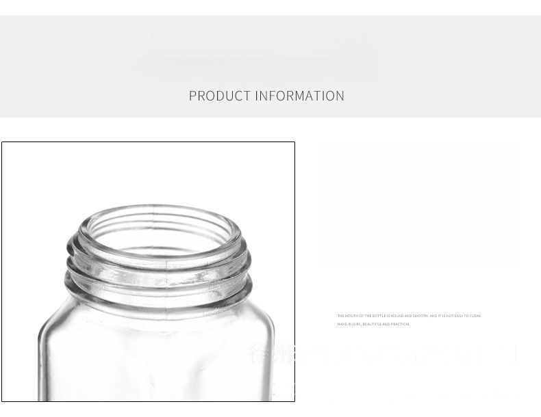Kruidenset met bamboe deksel, vierkante glazen fles 120 ml voor het strooien van peper, kruidenpotje_voghion.com