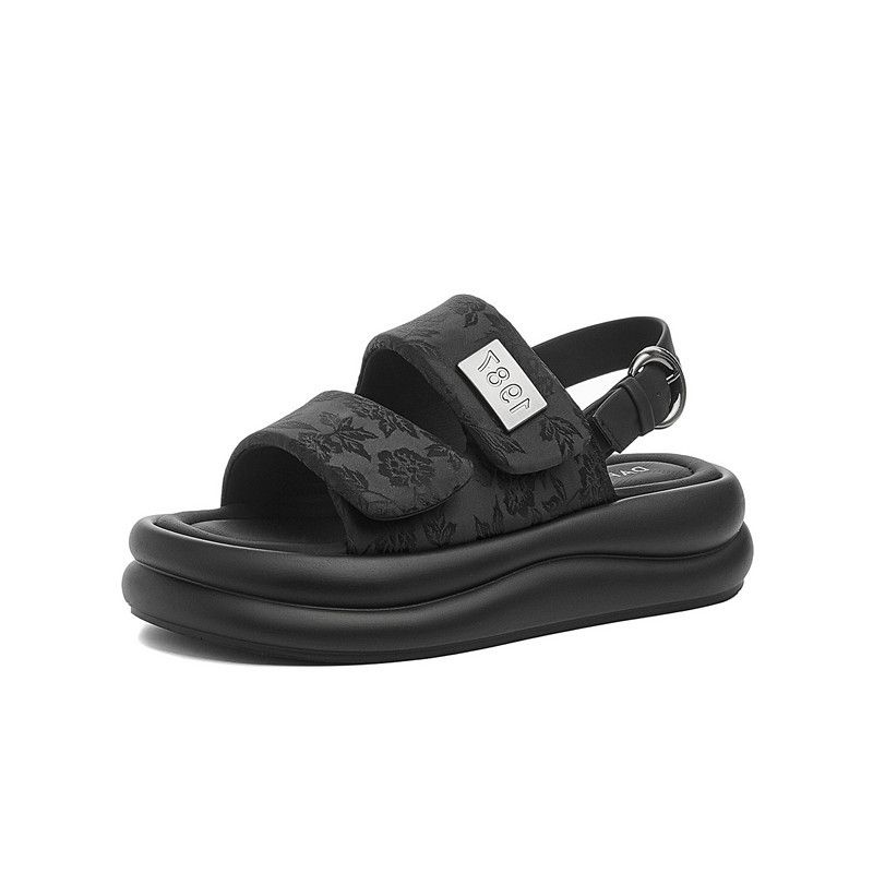 2024 Summer New Chinese Sandals Women Wear Thick Soled Buckle Roman Sandals Hipster Women_voghion.com