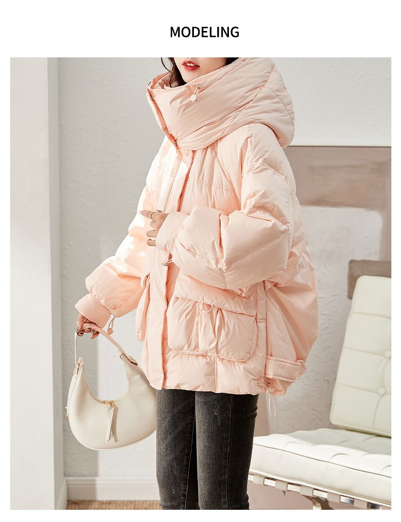 2023 Winter New Small Down Women's Short Loose And Thickened Hooded Warm Cotton Coat Trend_voghion.com