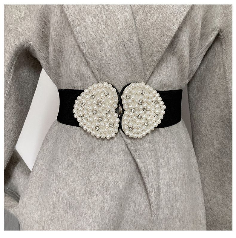 2025 Nowa Talia Seal French Hundred Elastic Dress Dekoracyjny Szeroki Pas Wypoczynek Wykwintny_voghion.com