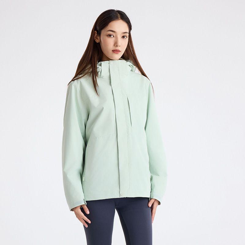 Giacca antivento impermeabile Dupont Three-Proof da donna 2024, nuovo modello tre in uno, con fodera staccabile e fodera in pile per_voghion.com