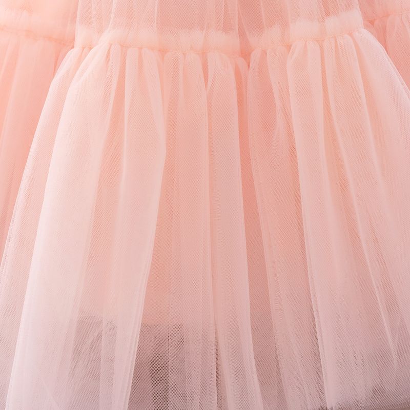 Asymmetric Princess Dress Fairytale Princess Gown (70-110cm) | Off-Shoulder Candy-Colored Tulle Gown With 3D Floral Appliqués For Christening Birthday_voghion.com