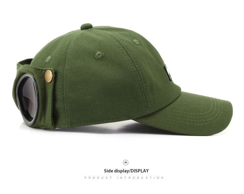 Pilot hat tide ins personalized glasses duck tongue hat men sunglasses sunshade summer hundred with_voghion.com