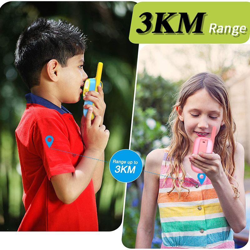 2PCS Ηλεκτρονικά Παιχνίδια Walkie Talkie για Παιδιά Παιδικό Ραδιόφωνο Τηλέφωνο 3000 μέτρων Εμβέλεια Χριστουγεννιάτικο Δώρο Γενεθλίων για Αγόρια Κορίτσια_voghion.com