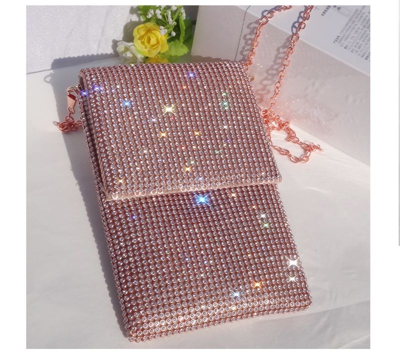 Abendtaschen Diamantbesetzte Handytasche Damen-Umhängetasche Kette Umhängetasche Advanced Sense Vertikale kleine Abendtasche_voghion.com