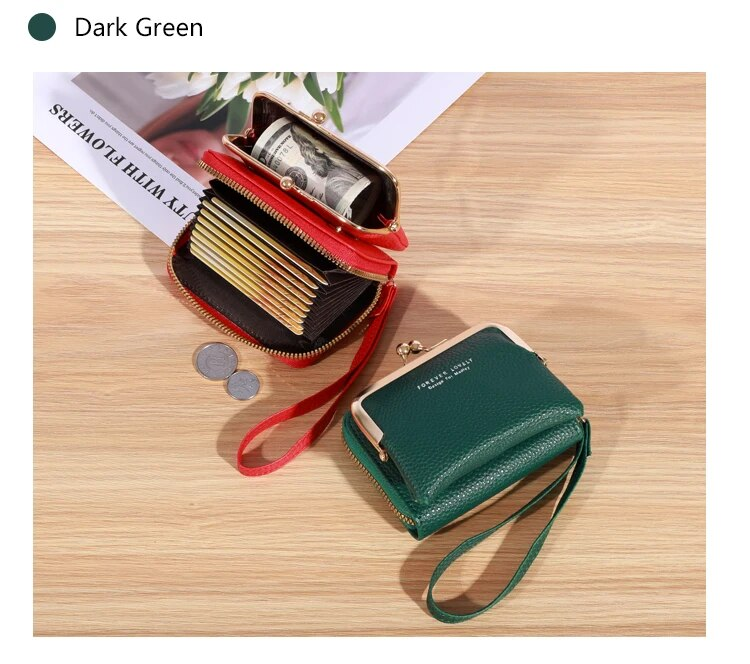 PU Women's Wallet Coin Wallet Brand Designer Women's Leather Wallet Mini Women's Wallet Coin Pocket_voghion.com