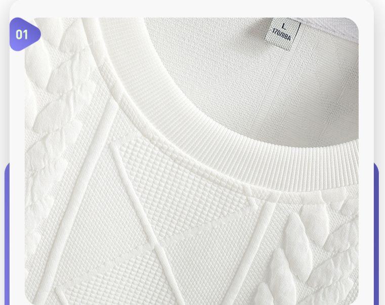 Abbigliamento maschile Felpa girocollo larga per adolescenti Felpa a maniche lunghe con strisce intrecciate di marca maschile Felpa primaverile e autunnale all'ingrosso_voghion.com