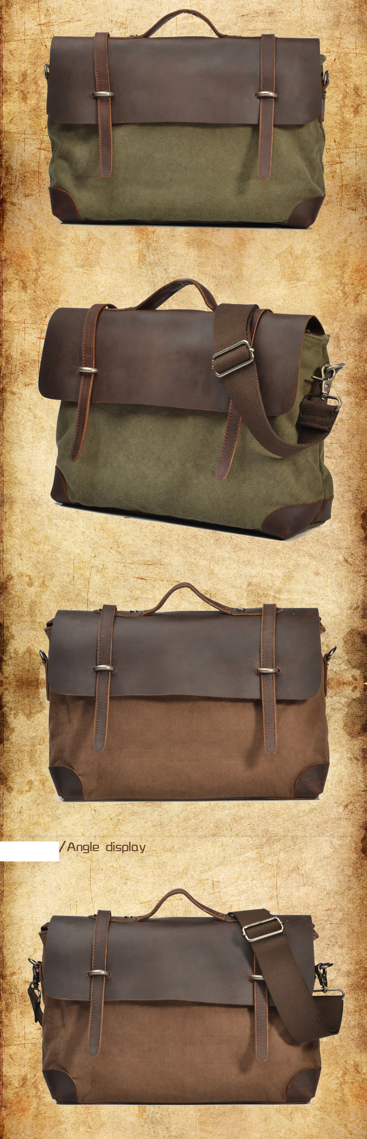 Borsa a tracolla in tela di pelle di mucca da uomo, borsa da uomo, borsa a tracolla portatile, casual da lavoro, valigetta_voghion.com
