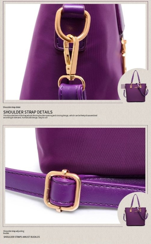 borsa da donna alla moda in nylon borsa per mamma e bambino set da sei pezzi borsa a tracolla a mano_voghion.com