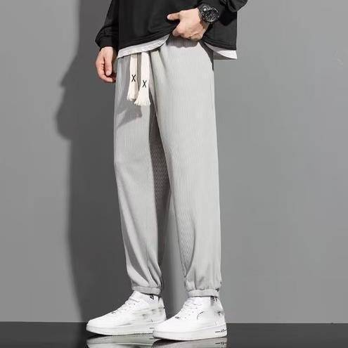Herenkleding Casual broeken Sportbroeken Losse pasvorm Effen kleur broeken Modieus merk Jeugd Populair Trendy Herenbroeken Lazy Art_voghion.com