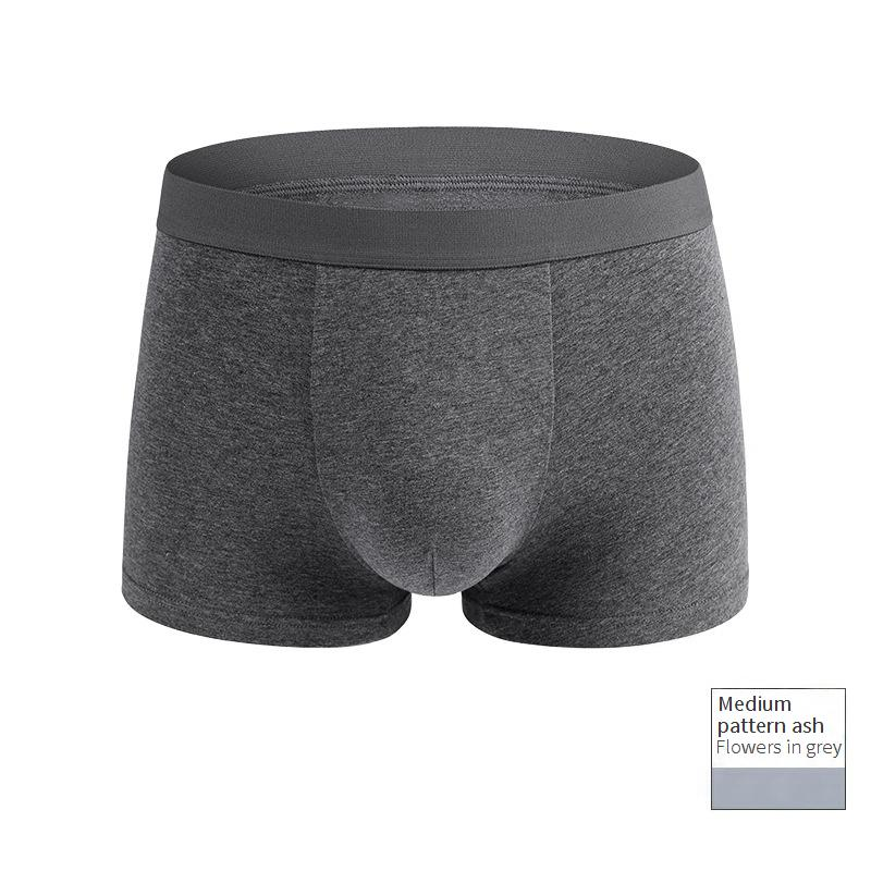 Sous-vêtements pour hommes en coton à fibres longues, sous-vêtements classiques pour hommes, caleçons boxeurs respirants antibactériens taille moyenne en pur coton_voghion.com