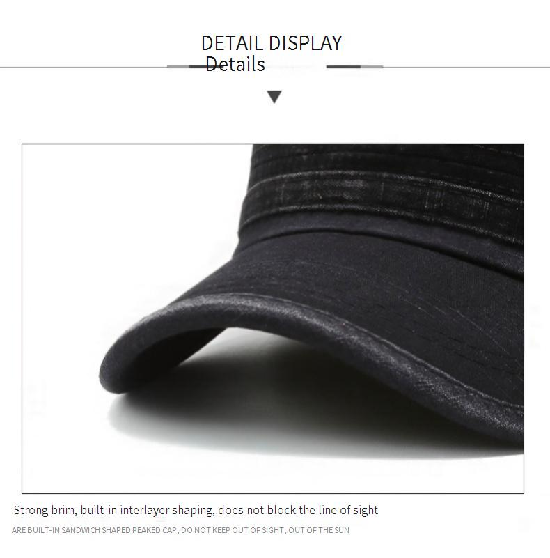 Men's Hat Outdoor Travel Walking Fishing Flat Cap Spring And Autumn Sun Protection Military Cap Fashionable Simple All Match_voghion.com
