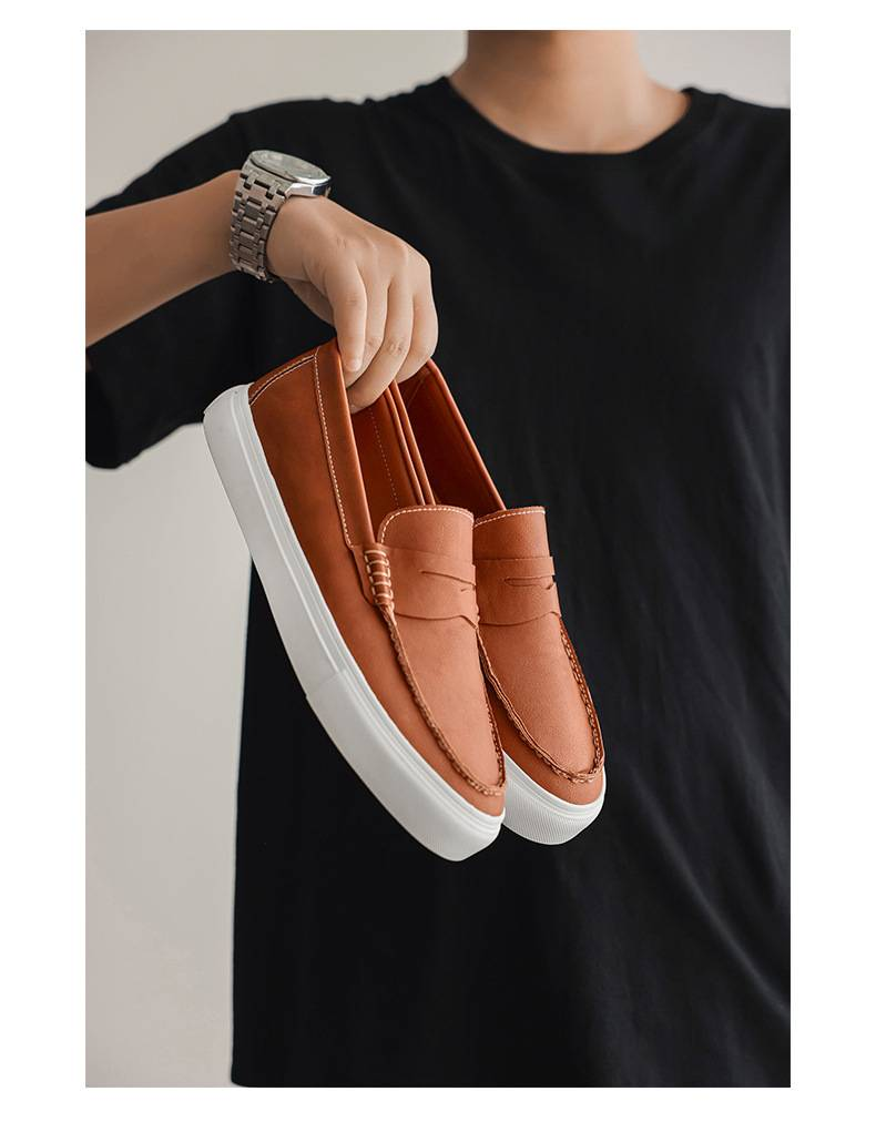 Sommer-Loafer, britische Freizeitschuhe, Herren-Lederschuhe, Bean-Schuhe, Schnürschuhe, im Internet bekannte und beliebte Herrenschuhe_voghion.com