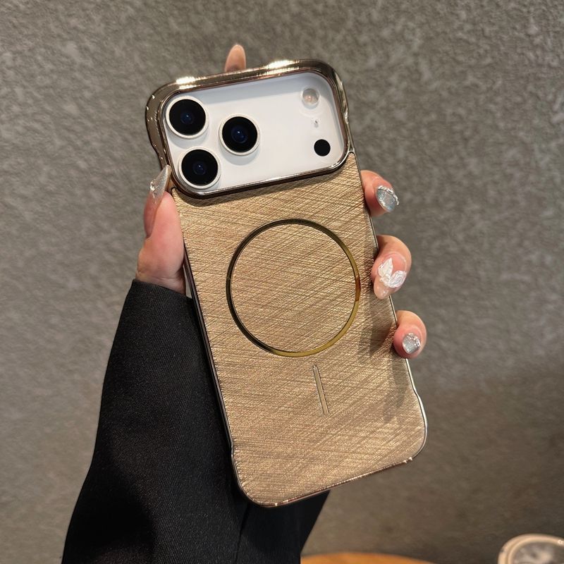 Gold Electroplated Bezel-less Design Is Suitable For Apple 17 Pro Magnetic Phone Case, IPhone 16 Pro Max Ultra-thin Heat Dissipation._voghion.com