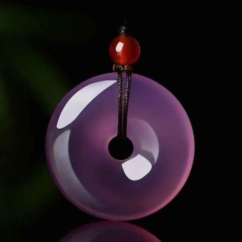 Ice-grade Agate Emerald Green Peace Pendant, Jade Agate Pendant, Jade Necklace, Main For Health And Peace._voghion.com