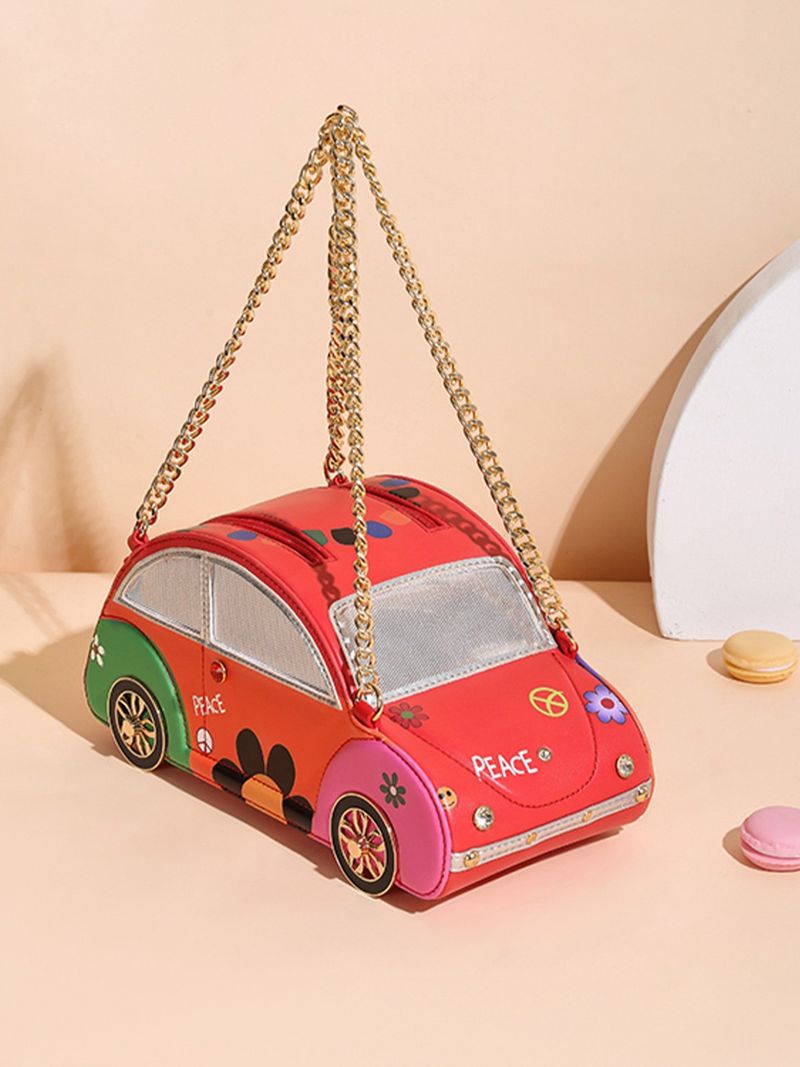 Women's Crossbody Bags Color-blocking Small Car Handbag Chain, Novel And Unique Box Bag, Casual, Individual And Creative Single-shoulder Bag For Women_voghion.com