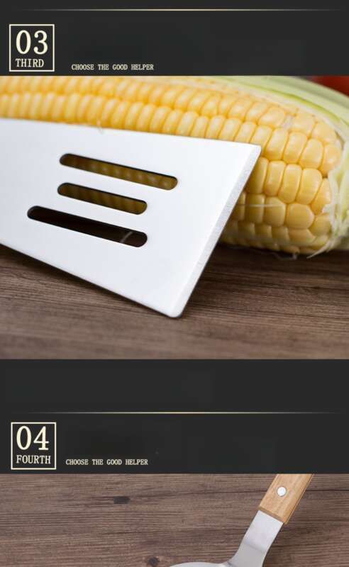 Edelstahl Kochen Inländischen Ei Kuchen Gebratene Austern Steak Grill Pfannkuchen Drehen Schaufel_voghion.com