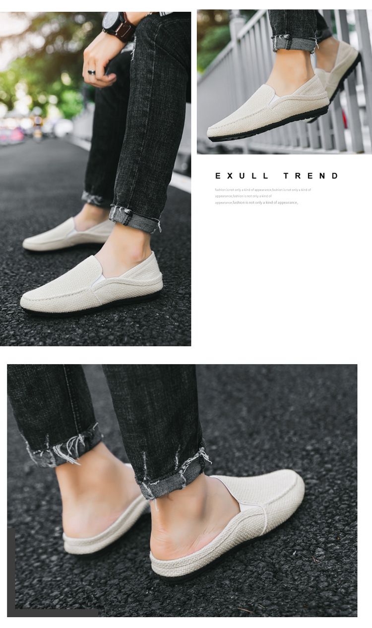 Herrenschuhe Große Herrenschuhe Sommer Neue Herren-Zehenschuhe Faule Lässige Schuhe im koreanischen Stil Atmungsaktive Leinen-Canvas-Trendschuhe_voghion.com
