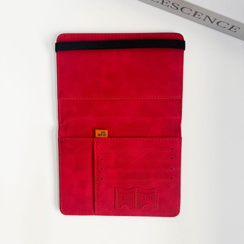 RFID Blocking Travel Wallet – Slim PU Leather Passport Holder With Multiple Card Slots For Men & Women, Secure & Lightweight (12 Colors Available)_voghion.com