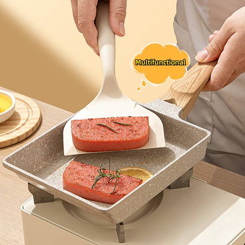 1pc Tamakiyaki espátula de silicone espátula resistente ao calor doméstico grau alimentício antiaderente frigideira sushi bife peixe panqueca cozimento colher utensílios de cozinha_voghion.com