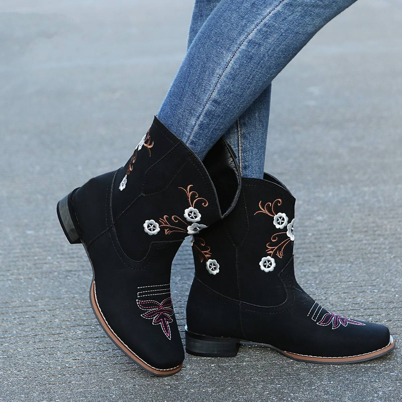 Women's Shoes Spot Goods For Delivery On The Same Day Large Size Embroidered Pointed_voghion.com